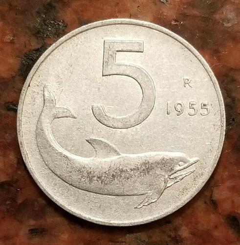 1955 italy lire - coin,