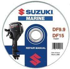 Suzuki DF9.9, DF15 - 4 stroke (2005>) manuale officina fuoribordo