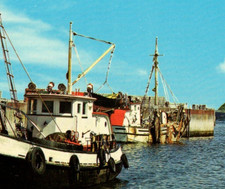 Cartolina d'epoca peschereccio