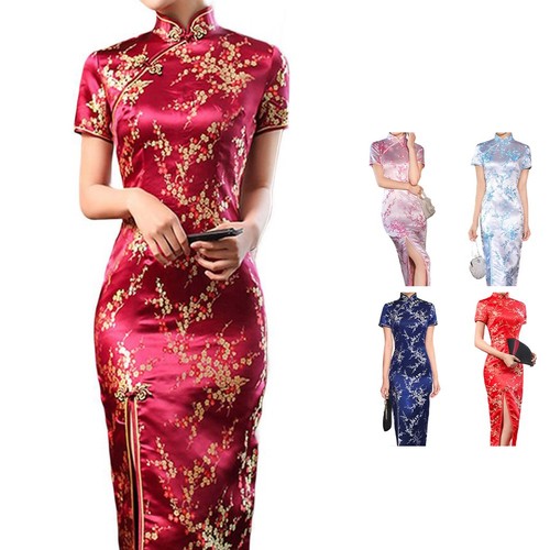 Abito donna cheongsam blu - abito,