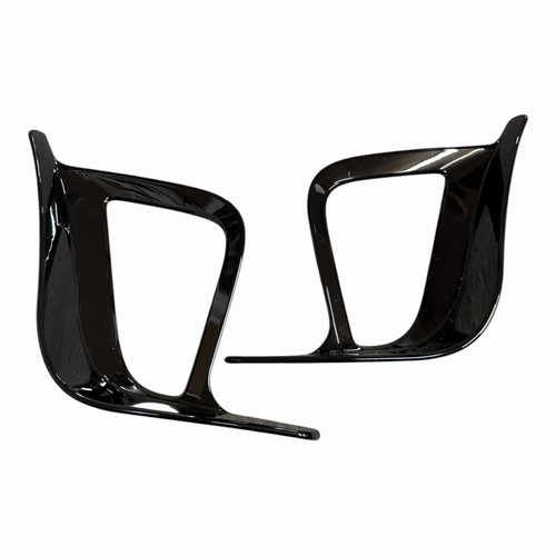 Gloss black front bumper - black,