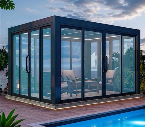 Pergola bioclimatica con - , serra