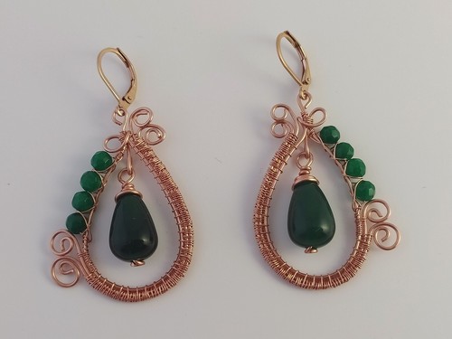 Orecchini emerald con radice - con,