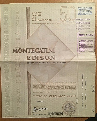 Certificato azionario