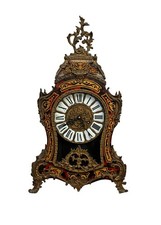 OROLOGIO DA TAVOLO A PENDOLO STILI LUIGI XV CASSA IN LEGNO E BRONZO MIS.H.58 