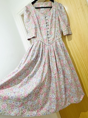 Abito floreale vintage anni - ,
