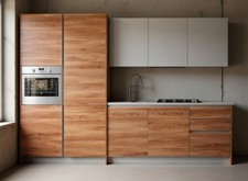 cucina componibile nuova  MT 3,10 altezza MT 2,28  gnigia e noce 