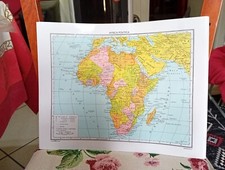 Cartina Geografica Africa Politica E Fisica Fronte Retro Misura Foglio 29x37 Cm