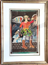 Litografia colori angelo - litografia, a
