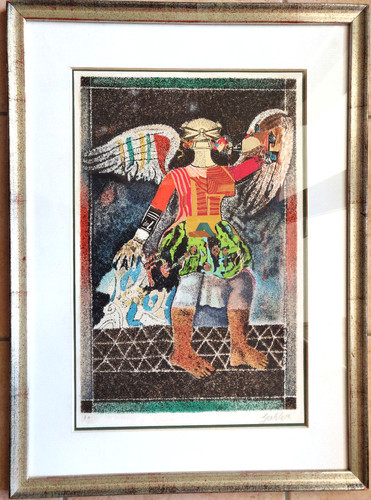 Litografia colori angelo - litografia, a