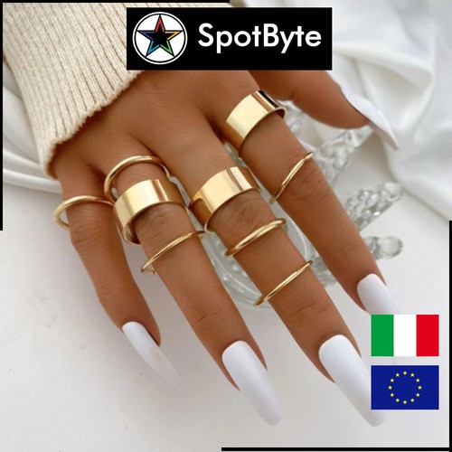Set anelli donna dorati - anelli,