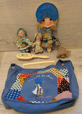 Original 1970s HOLLY HOBBIE Doll & Accessories Lot - Carry a Little Love Bag