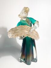 Scultura in Vetro di Murano Iridescente con Foglie d'Oro di Archimede Seguso 