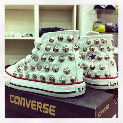 Converse bianche alte bambino - converse,