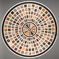 36 " Marmo Tavolo Artigianato Inserto Semi Precious Sassi Casa Arredamento