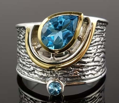 Anello fascia tono argento - , a