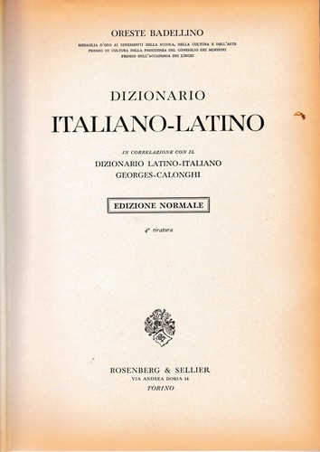 Dizionario italiano latino - dizionario, italiano-