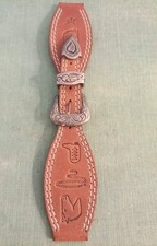 CINTURINO PER OROLOGIO CUOIO TEXAS TIPO EL CHARRO ATTACCO 18