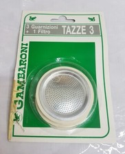 TRE GUARNIZIONI + UN FILTRO GAMBARONI 505.03 PER CAFFETTIERA 3 TAZZE CASALINGHI