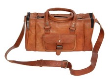 Borsone in pelle da viaggio vintage borsone palestra uomo 16 pollici cabina a...