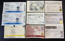 10 biglietti Juventus dal 2001 al 2004 di cui uno firmato autografo Trezeguet