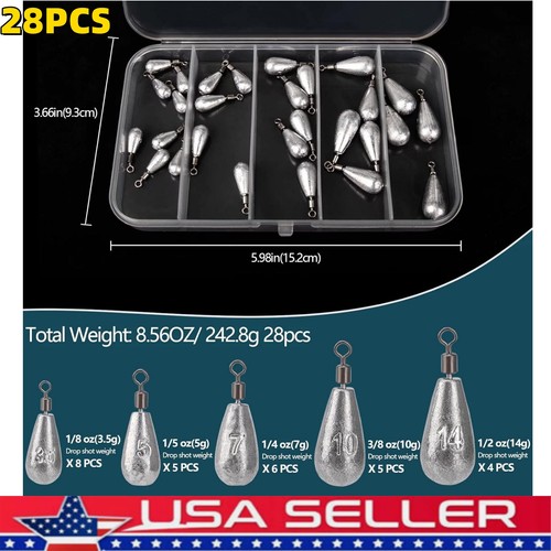 28pz pesi pesca affondatore - pesi,