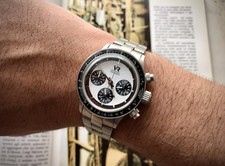 Orologio Cronografo Seiko Paul Newman Daytona Style Watch VK Chronograph Vintage