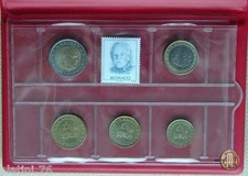 DIVISIONALE MONACO 10-20-50 CENT+ 1-2 EURO + STAMP 2005 FDC BU KMS EURO