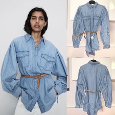 ZARA CAMICIA DENIM JEANS