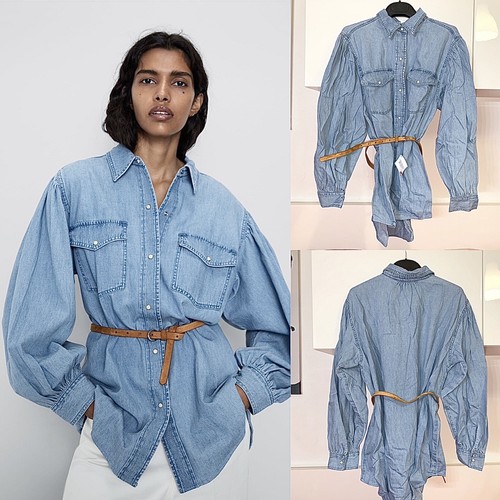 Zara camicia denim jeans - zara,