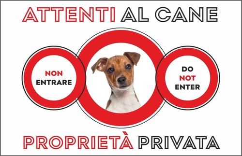 Cartello segnaletico attenti - -,
