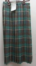 Gonna a pieghe tessuto scozzese pura lana. Devernois