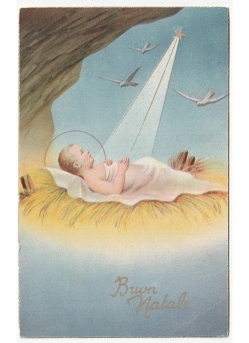1955 cartolina auguri buon - cartolina,