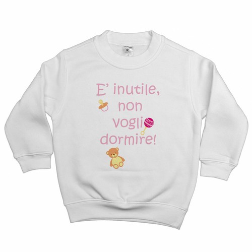Felpa bambina non voglio