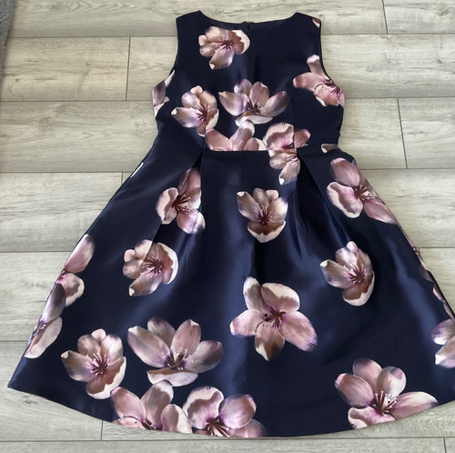 Amaya abito floreale blu navy - amaya,