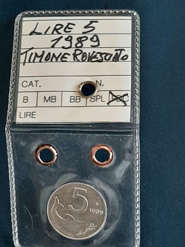 Moneta rep lire 1989 var - moneta, 5