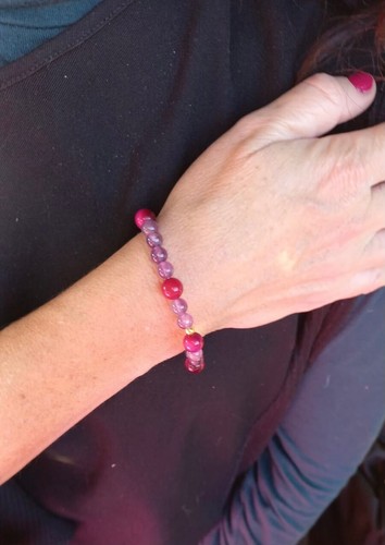 Bracciale ametista occhio - occhio, di