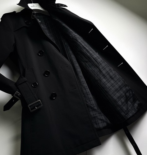 Burberry black label trench - black,