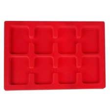 VASSOIO PER VALIGETTA MONETE FLOCCATO GRANDE 8 caselle SLAB 87x62 spessore 15 mm