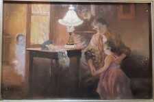 dipinto olio su compensato