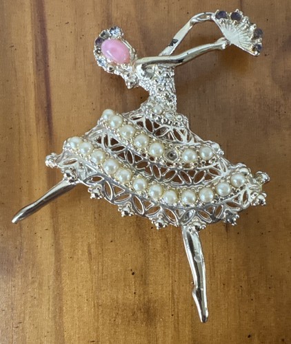 Spilla ballerina vintage coro - ballerina,