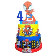 Torta Scenografica Spidey Personalizzata in Polistirolo – Decorazione Compleanno