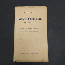 Cartina Colonie dell'Afria orientale italiana Eritrea-Somalia-Etiopia. 1940