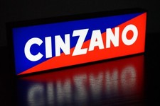 Lampada Insegna Luminosa USB C LED Targa Lightbox CINZANO LOGO Drink 3D