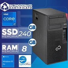 PC Computer Desktop Fisso Tower Ricondizionato i7 Ram 8GB SSD 240GB Windows 10
