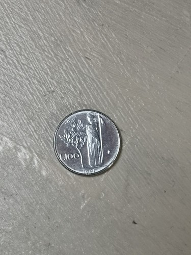 Moneta 100 lire piccola in - moneta,
