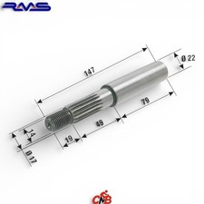 ASSE ALBERO RUOTA POSTERIORE