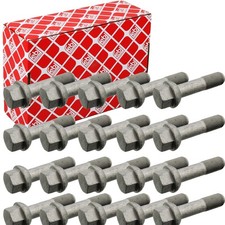 20x Febi Viti per Ruote Set Lunghezza: 74mm Sfera A/G Cerchi IN Metallo Leggero