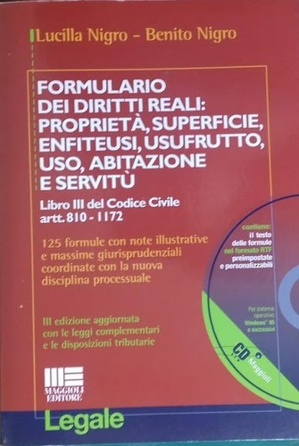 Formulario dei diritti - , reali