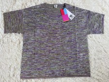 NUOVO £190 MISSONI maglia leggera manica corta maglione/maglione/top L UK 12-14